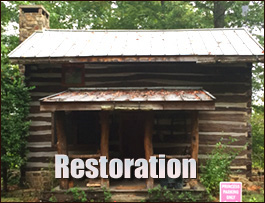 Historic Log Cabin Restoration  Bynum, Alabama